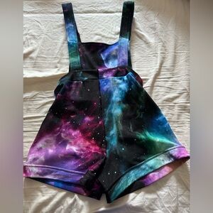 Blackmilk Galaxy Short Overalls